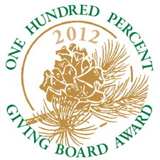Logo for 100 percent giving by board