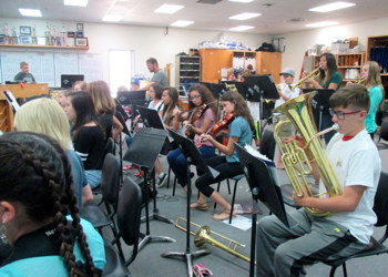 Photograph from June 2016 Jazz Camp, with Jon Brill, guest instructor.