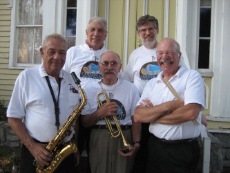 Photograph of the Millennium Bugs in front of the Foreman-Roberts
 House Museum